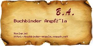 Buchbinder Angéla névjegykártya